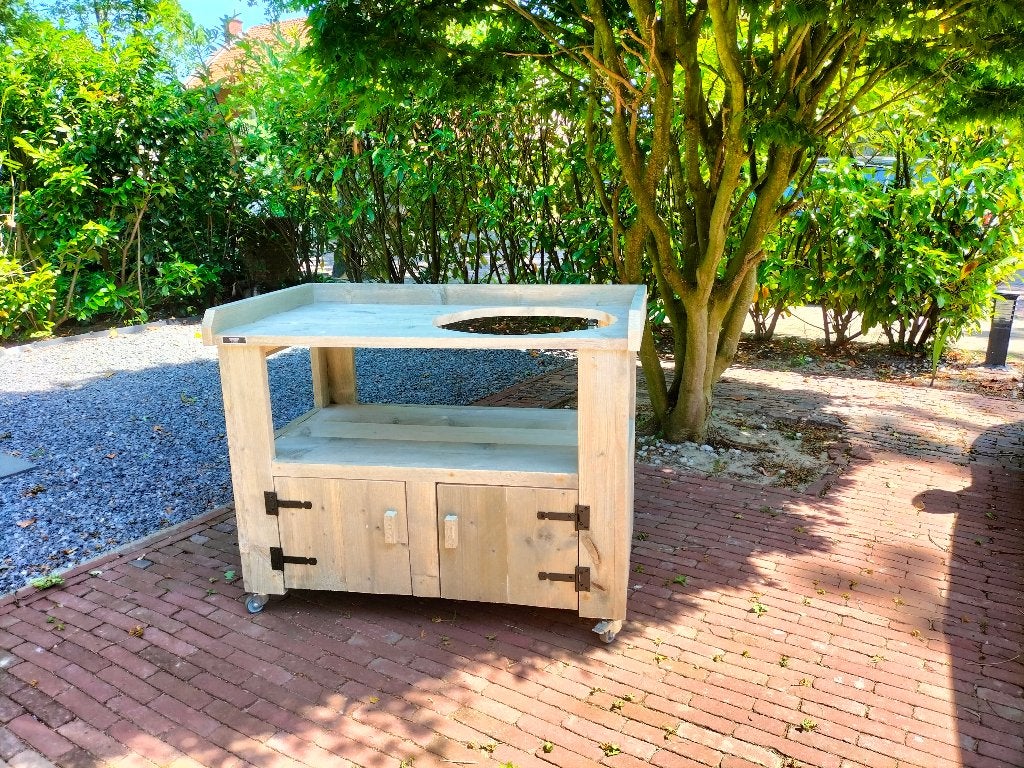 Bbq tafels van steigerhout, Verzenden, Nieuw, Houtskool, Vrijstaand