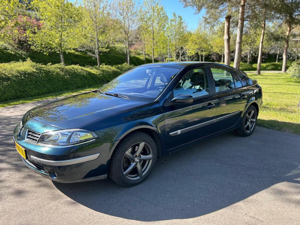 Renault Laguna 2.0 16V 98KW Auth AUT E4 2005 Groen, Auto's, Stof, Zwart, 4 cilinders, 1290 kg