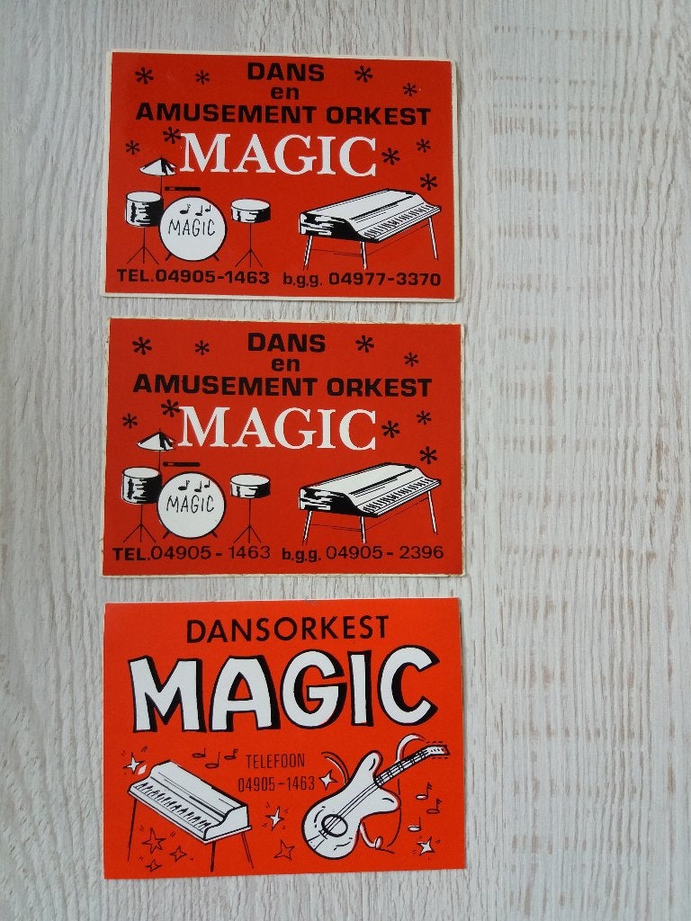 3 stickers Dans en Amusement orkest, Ophalen of Verzenden, Zo goed als nieuw, Overige typen