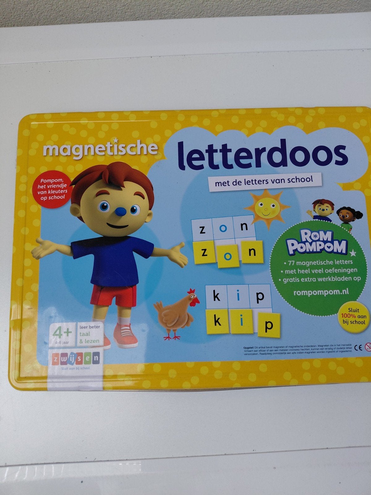 Rom Pom Pom Magnetische Letterdoos, Ophalen of Verzenden, Zo goed als nieuw, Taal en Lezen
