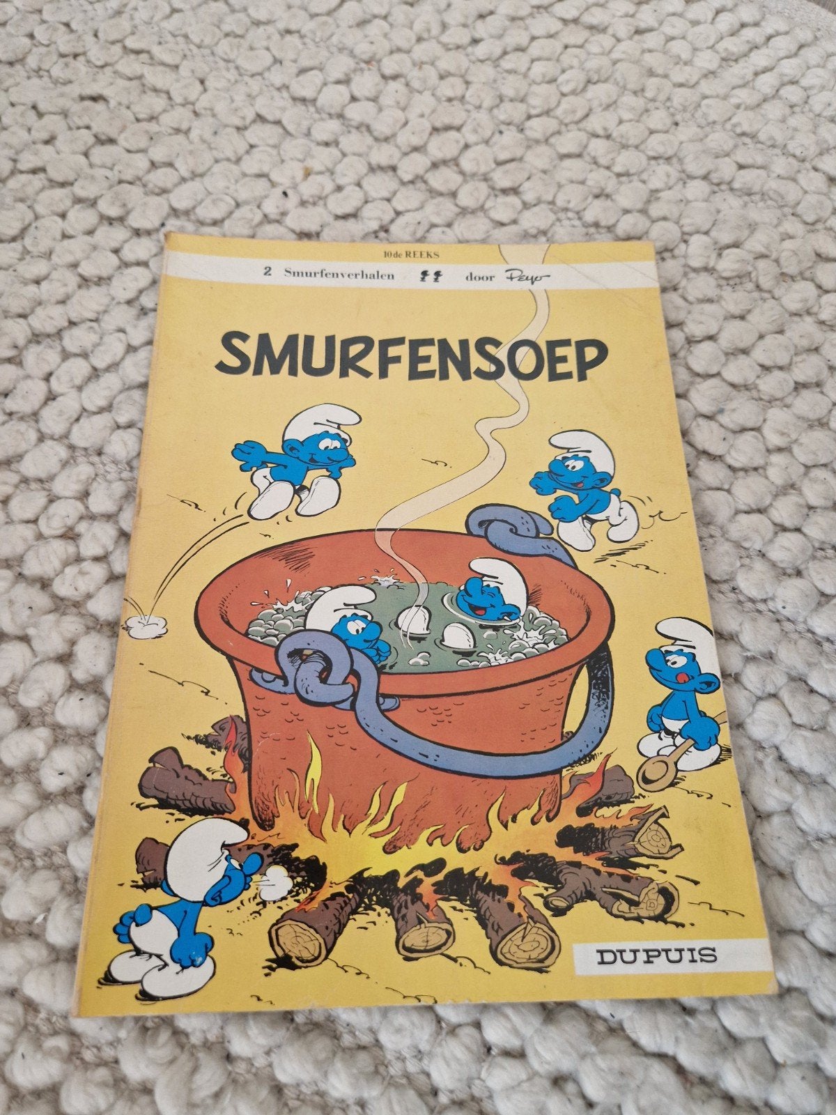 Smurfensoep - De Smurfen stripboek door Peyo (1976), Boeken, Stripboeken, Eén stripboek, Ophalen of Verzenden, Gelezen, Peyo