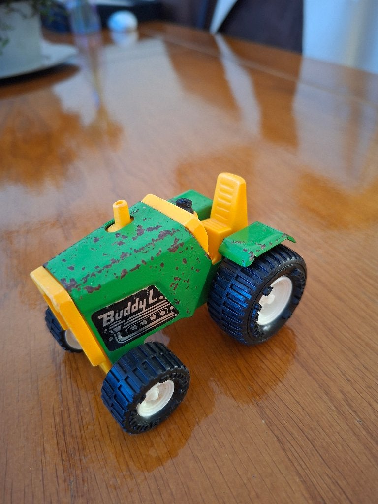 Te koop: vintage Buddy L John Deere tractor, Ophalen, Gebruikt