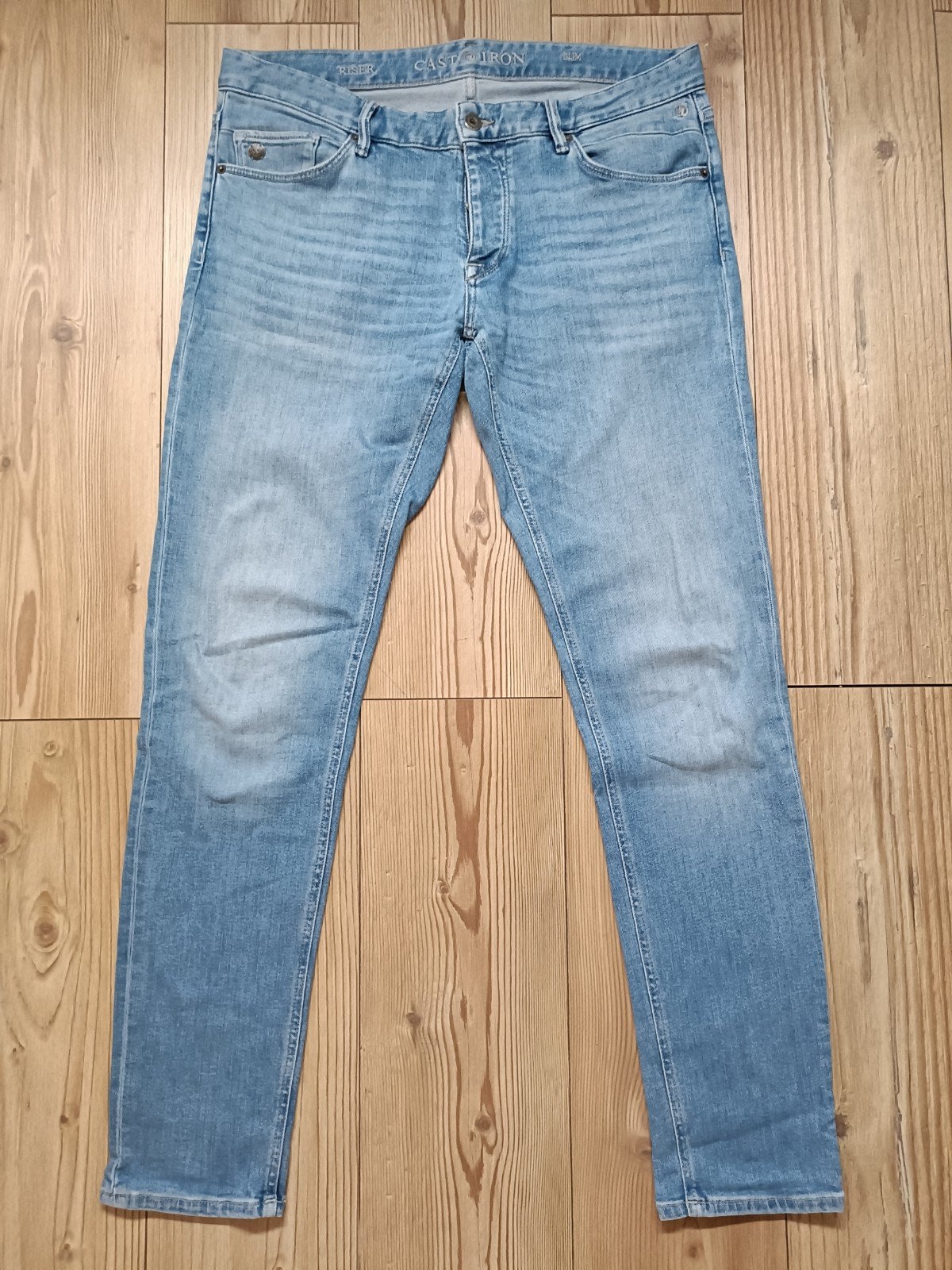 Cast Iron stretch maat 36-34, Kleding | Heren, Spijkerbroeken en Jeans, Ophalen of Verzenden, Zo goed als nieuw, Blauw, W36 - W38 (confectie 52/54)