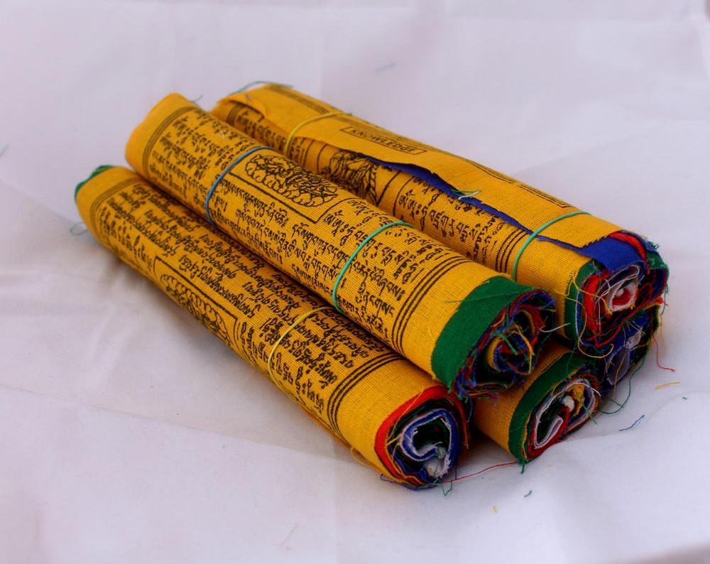 5 rollen katoenen boeddhistische gebedsvlaggen, Verzenden, Nieuw, Nepalhandwerk.nl, Nepalhandwerk.nl