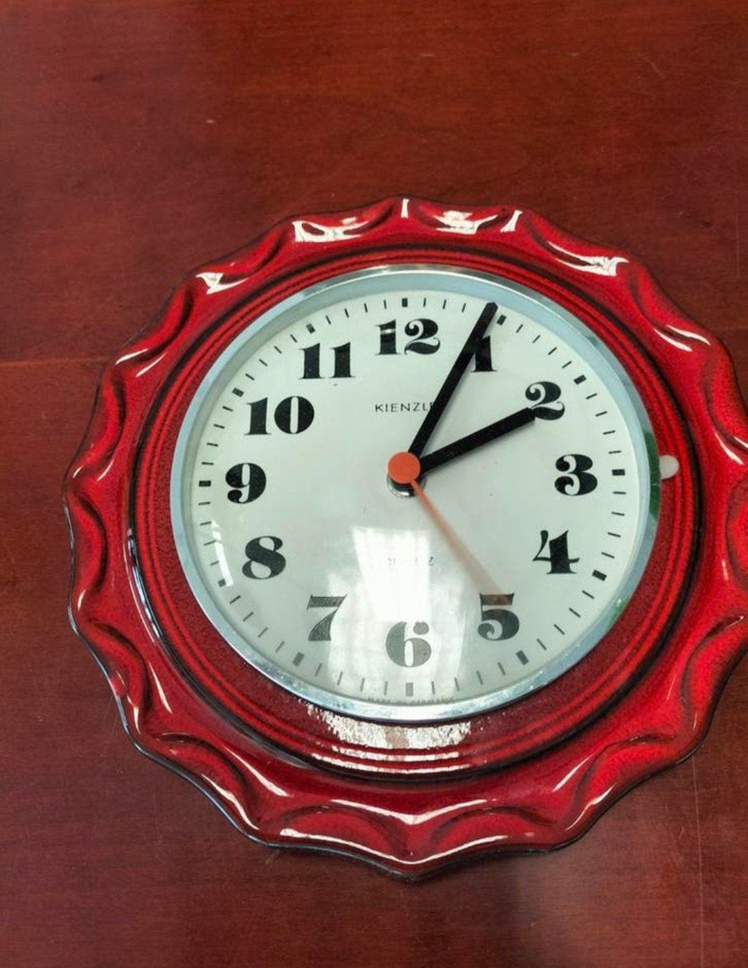 Vintage Kienzl Quartz Wandklok Rood, Ophalen of Verzenden