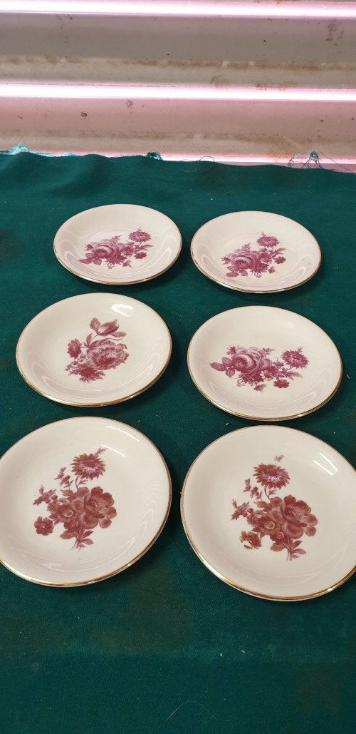 fruit / cake bordjes 6 stuks antiek waldershof, Ophalen of Verzenden, 'T Olde Gre-j, Info@toldegrej.nl, Endepoelstraat 20f Didam
