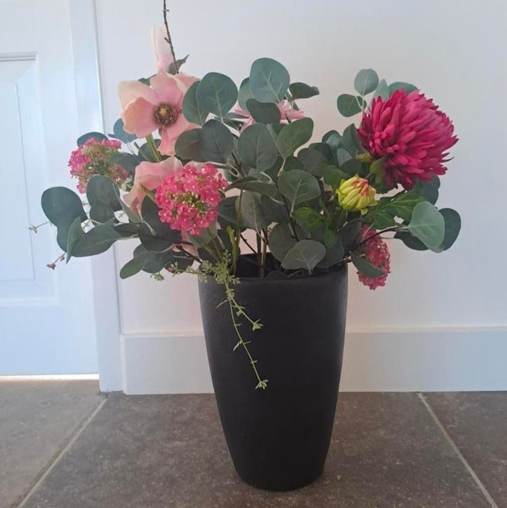 Bloempot met prachtig boeket kunstbloemen, Ophalen, Zo goed als nieuw