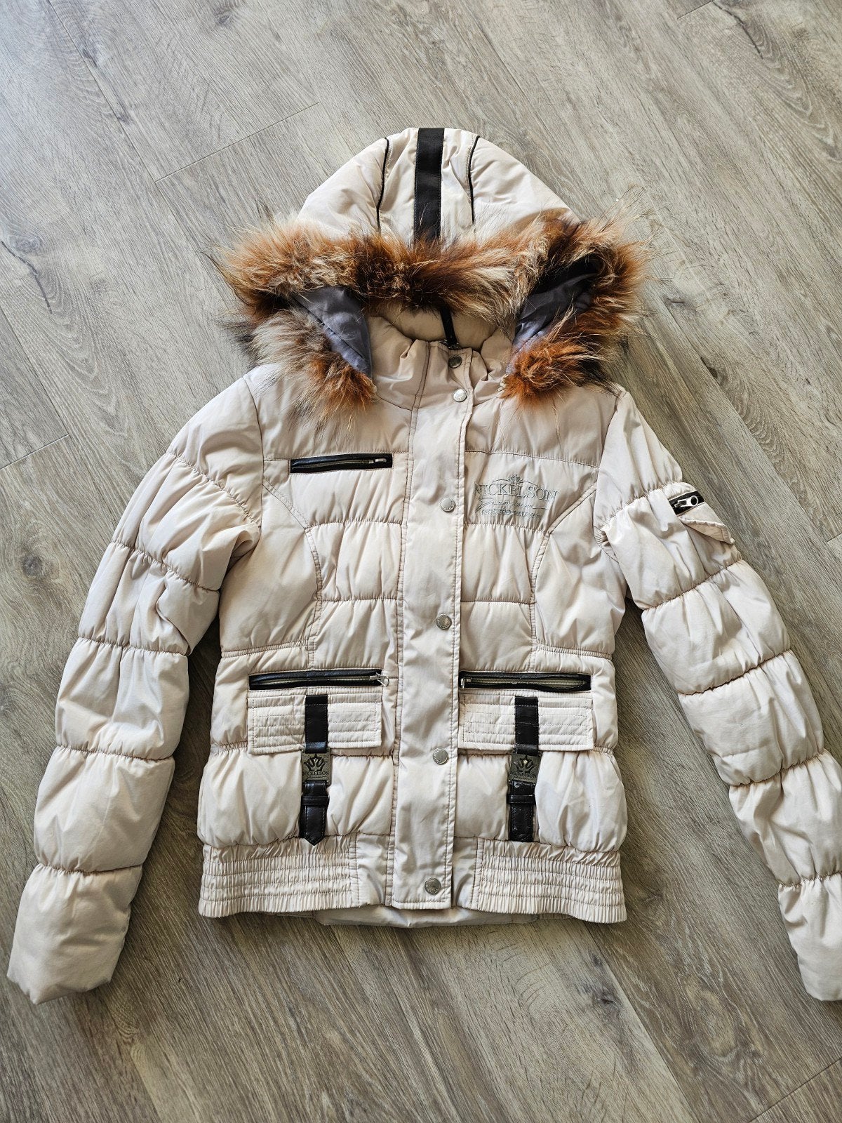 Nickelson dames jas maat M, Kleding | Dames, Jassen | Winter, Maat 38/40 (M), Beige, Nickelson, Ophalen of Verzenden