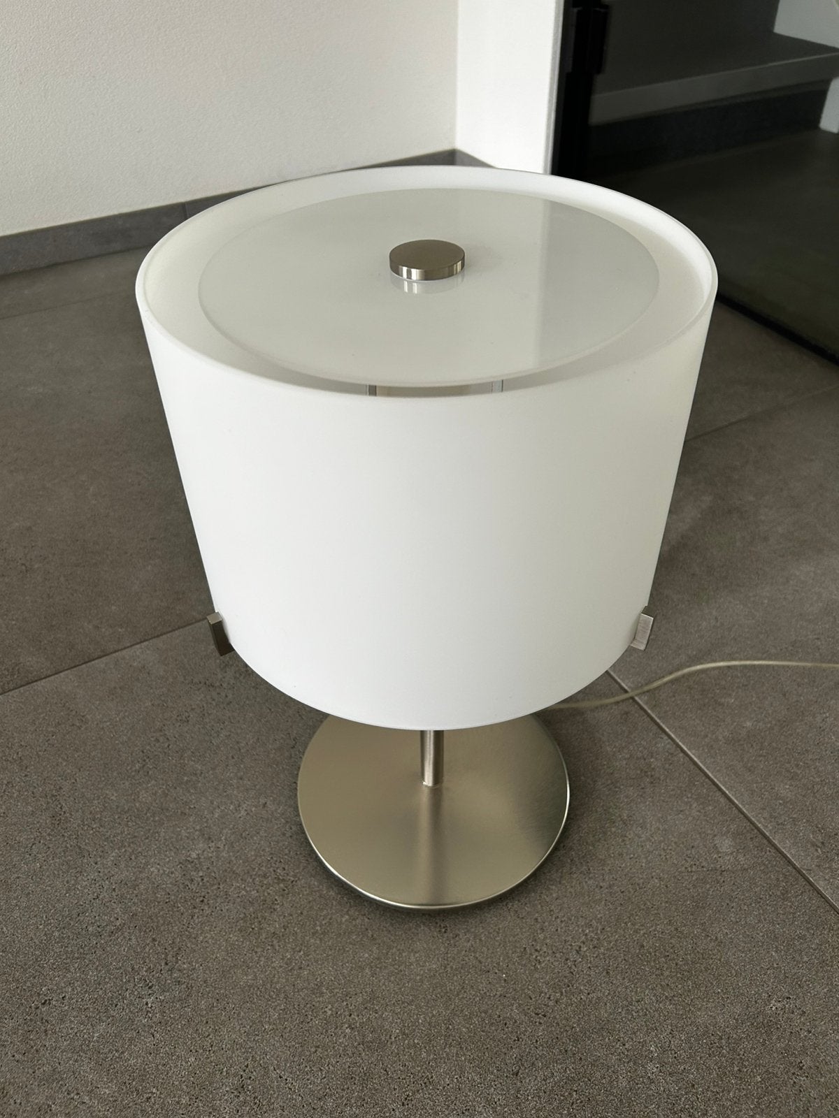 Prandina CPL T30 design dimbare glazen rvs lamp 50 cm hoog, Huis en Inrichting, Lampen | Tafellampen, Ophalen, Zo goed als nieuw