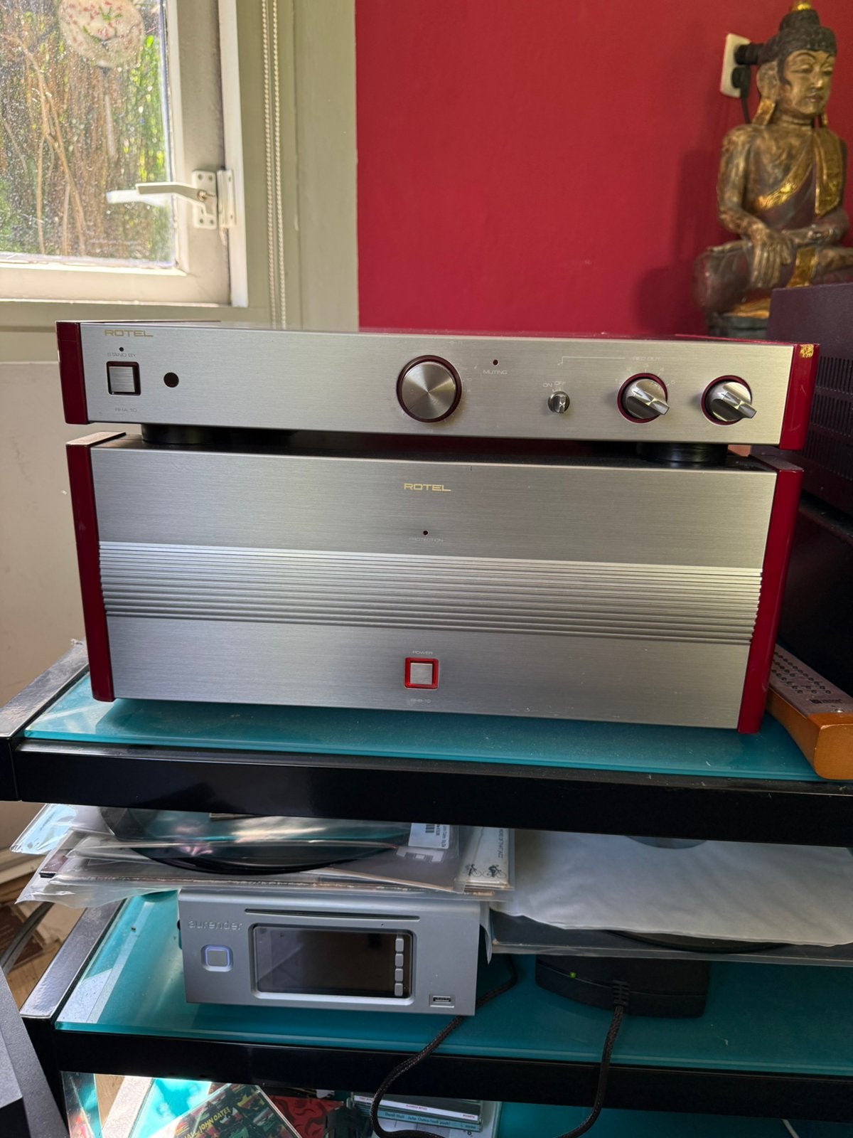 Rotel Michi RHA10 + RHB10 Voor & eindversterker, Ophalen, Gebruikt, 120 watt of meer, Overige merken