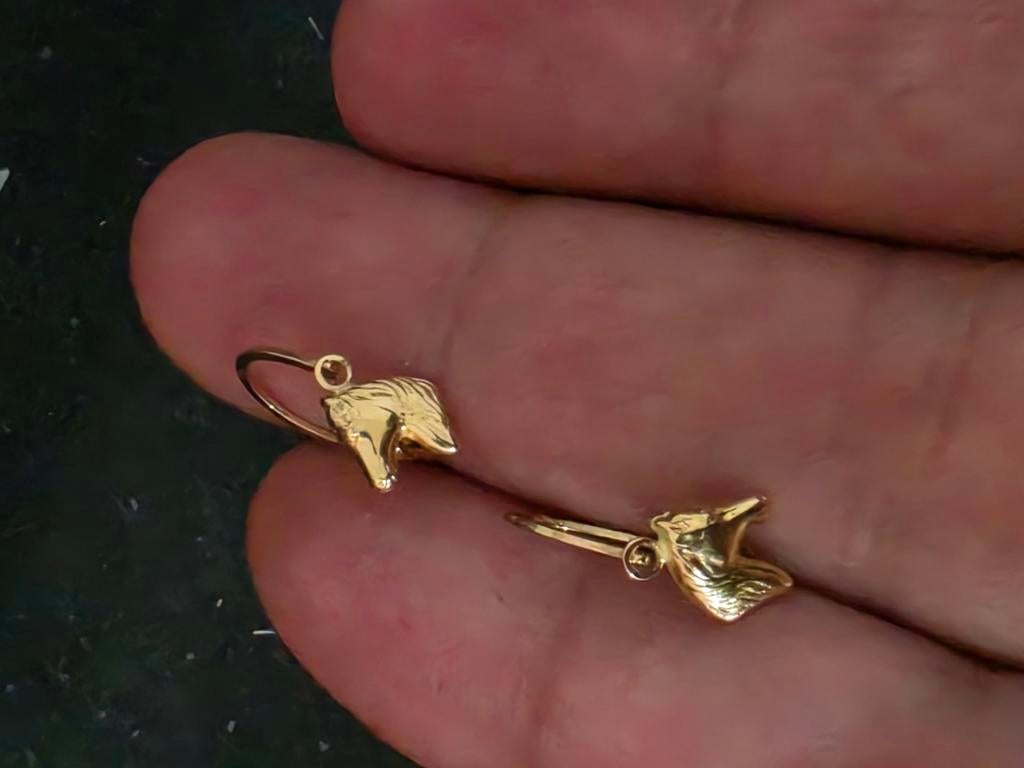 18 karaat goud oorbel, Sieraden, Tassen en Uiterlijk, Antieke sieraden, Verzenden, Goud, Ring