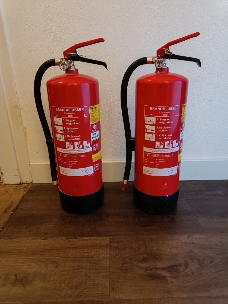 6kg poeder brandblussers (prijs/stuk), Ophalen, Overige stijlen, Zo goed als nieuw, Metaal