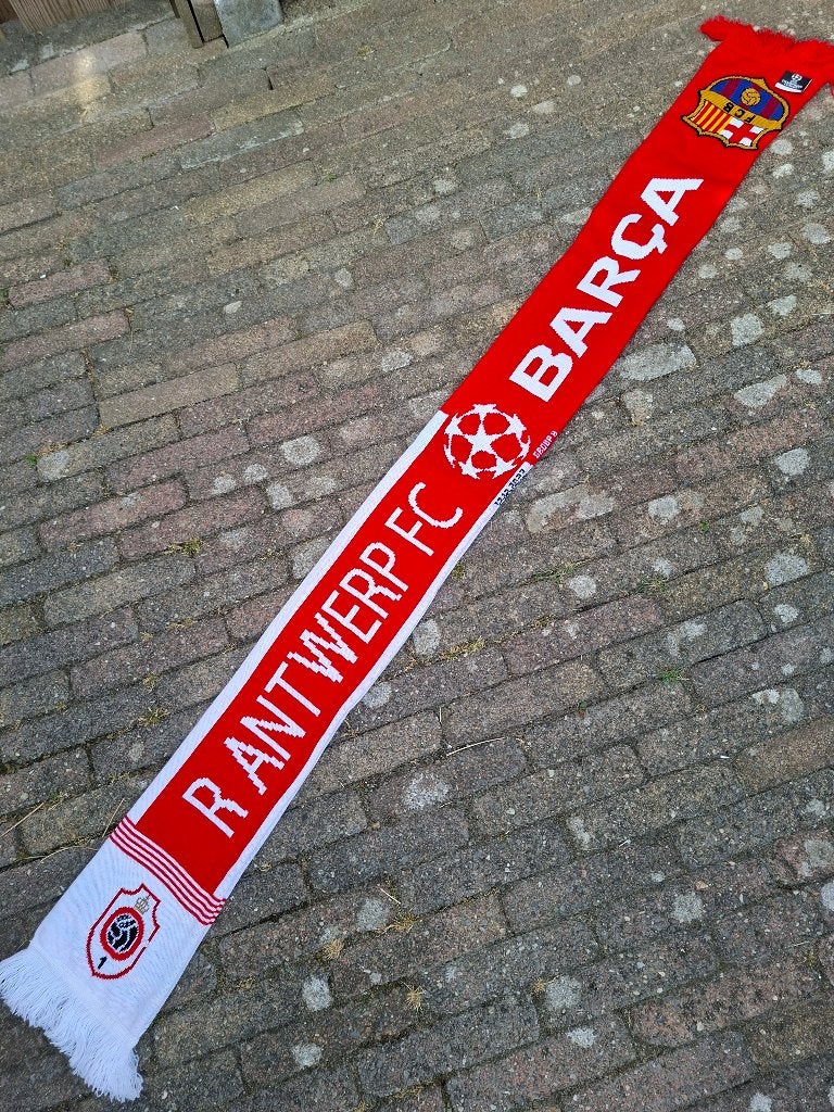 Sjaal Antwerp Barcelona  Champions league 2023, Ophalen of Verzenden, Zo goed als nieuw, Buitenlandse clubs, Vaantje of Sjaal