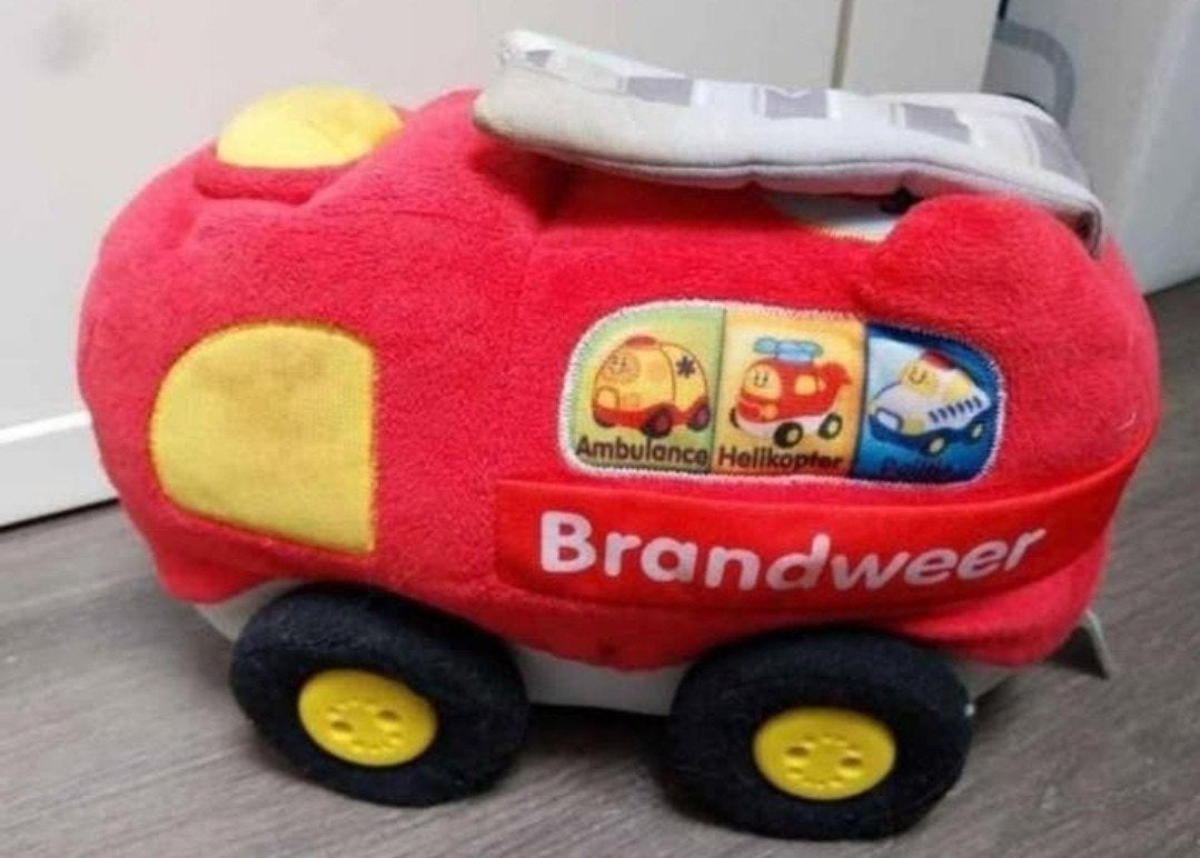 Vtech Knuffel en Leer Brandweerwagen Muziek Geluid, Kinderen en Baby's, Speelgoed | Vtech, Ophalen of Verzenden, Gebruikt, 6 maanden tot 2 jaar