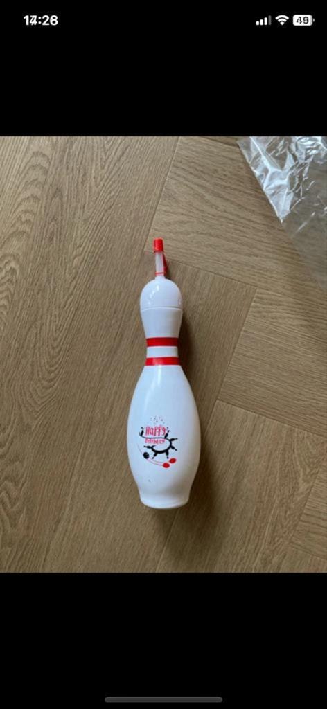 Plastic bidon in de vorm van bowling pin/kegel., Sport en Fitness, Bowlen, Ophalen of Verzenden, Nieuw, Overige typen