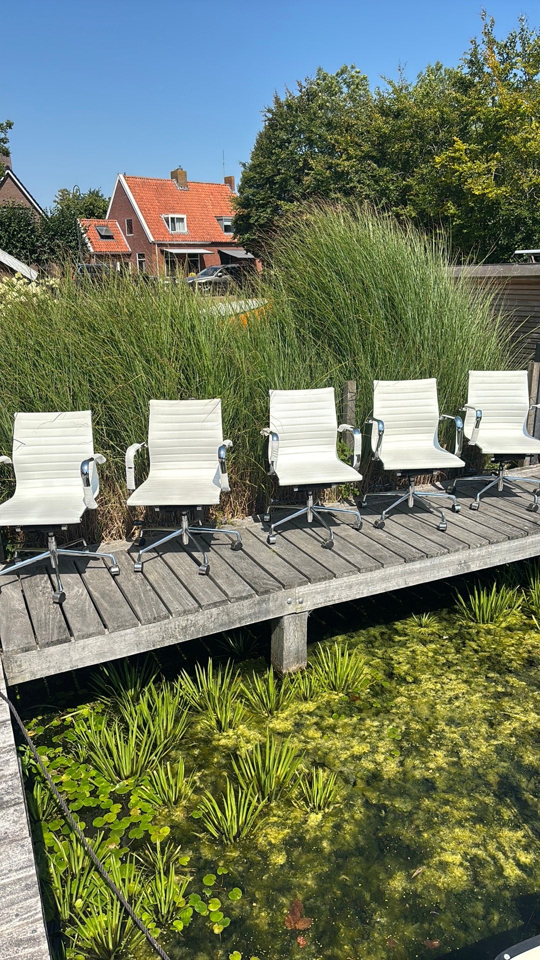 5 eames virta namaak bureau stoelen, Ophalen, Zo goed als nieuw, Zwart