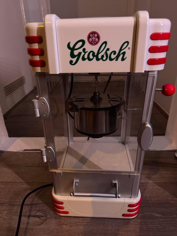 Grolsch popcorn machine collectorsitem, Huis en Inrichting, Ophalen of Verzenden, Gebruikt