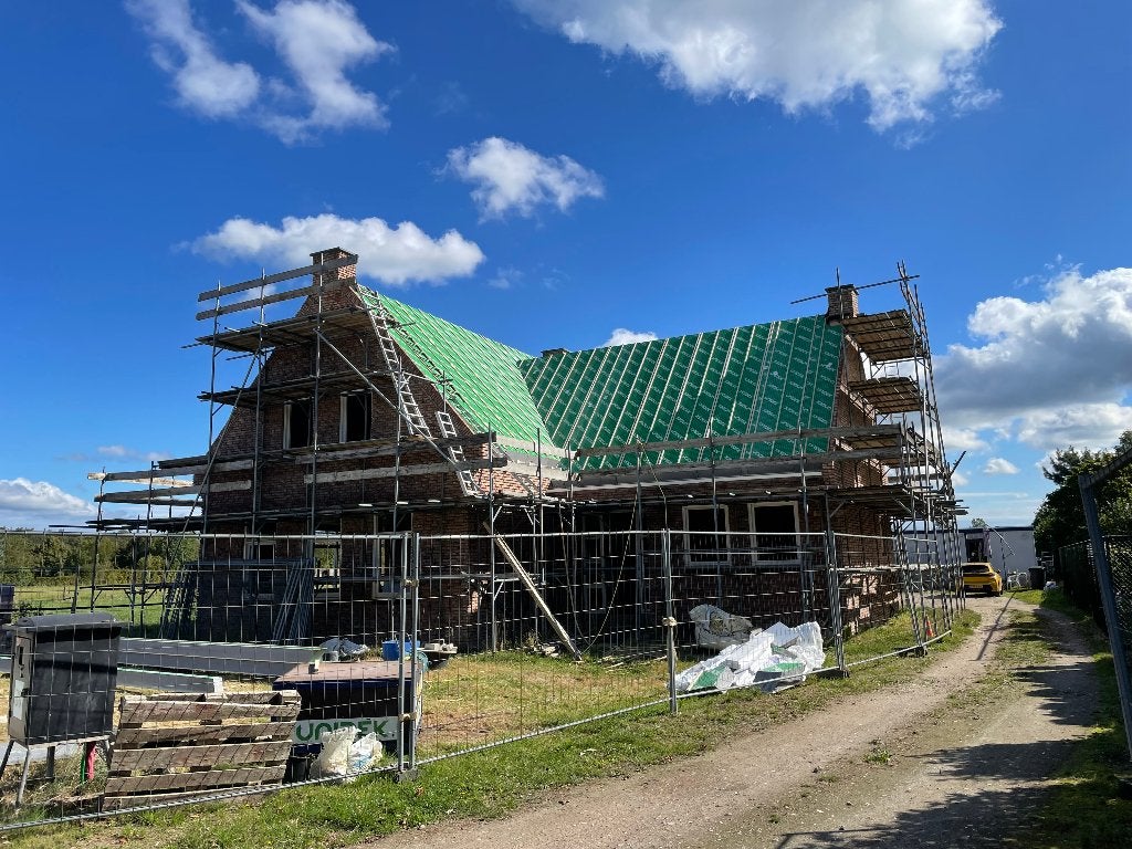 Gevelsteiger voor ruim woonhuis, Doe-het-zelf en Verbouw, Ophalen of Verzenden, Gebruikt, Gevelsteiger, 5 meter of hoger