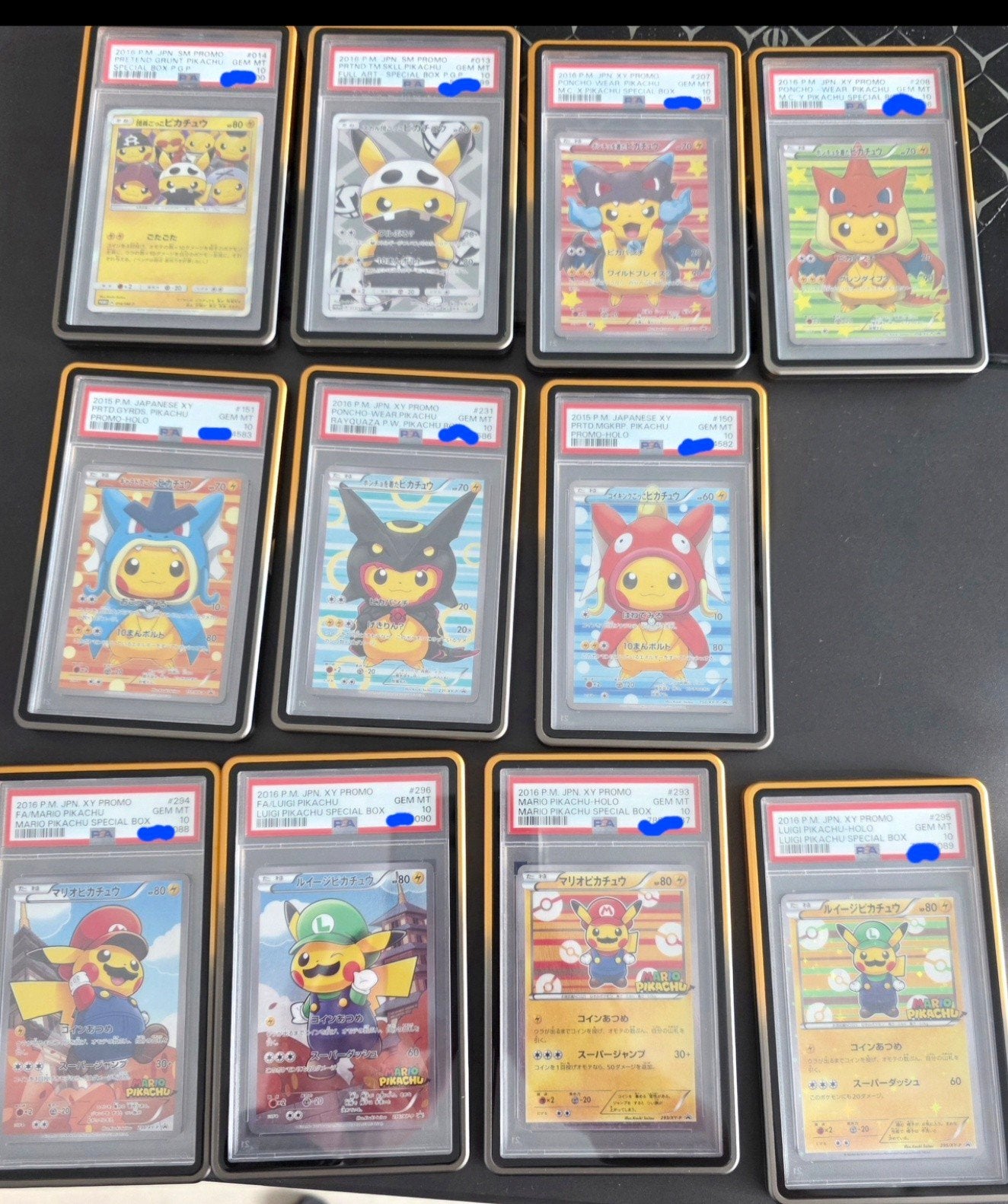 Pokémon Pikachu poncho PSA 10 deels sequential, Ophalen, Nieuw, Meerdere kaarten