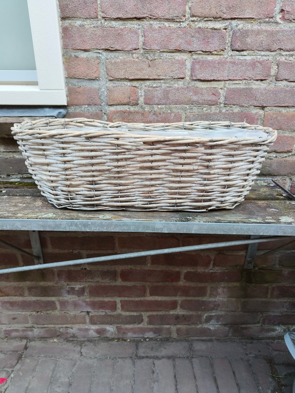 Mand langwerpig, Tuin en Terras, Bloembakken en Plantenbakken, Ophalen of Verzenden, Rond, Minder dan 30 cm