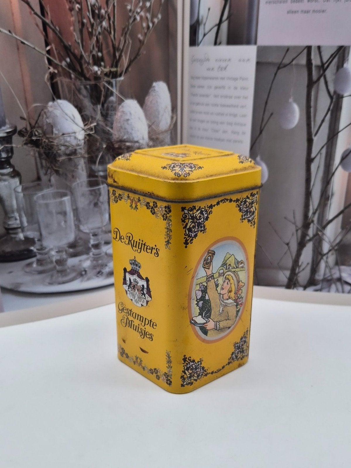 Vintage De Ruijter's Gestampte Muisjes blik - Jaren '70, Verzamelen, Ophalen of Verzenden, Gebruikt, Overige, Overige merken
