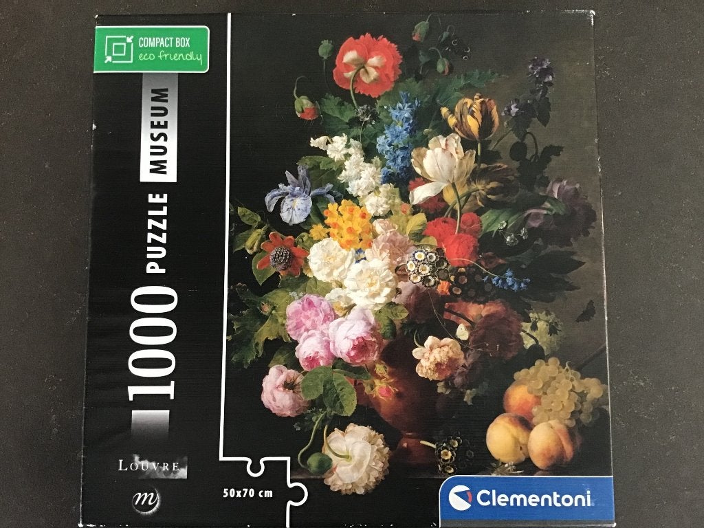 Clementoni Bloemen Puzzel Bowl of Flowers Jan van Dael 1000, Hobby en Vrije tijd, Ophalen of Verzenden, 500 t/m 1500 stukjes, Gebruikt
