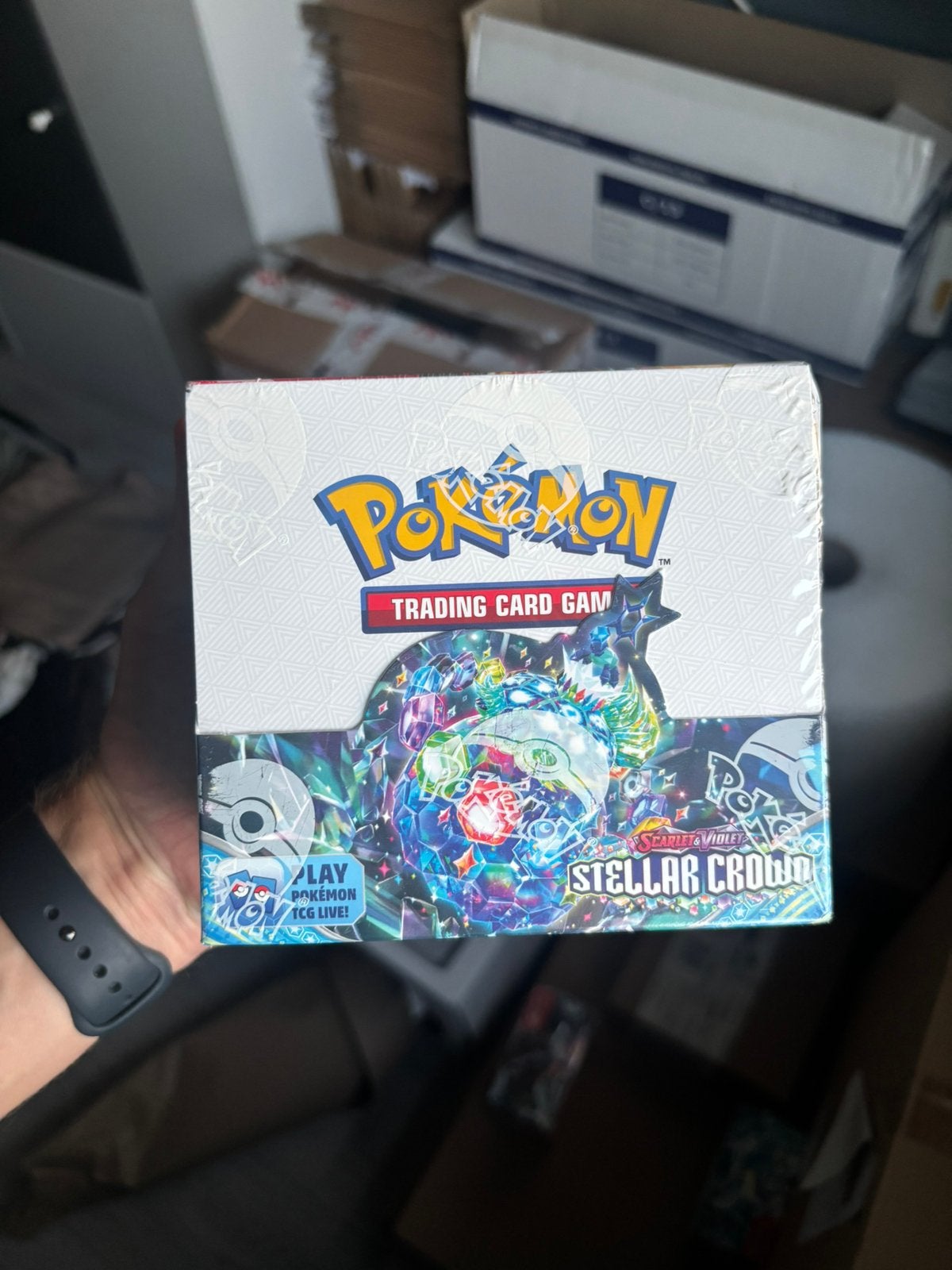 Stellar Crown Booster Box - Pokémon, Hobby en Vrije tijd, Verzamelkaartspellen | Pokémon, Ophalen of Verzenden, Zo goed als nieuw