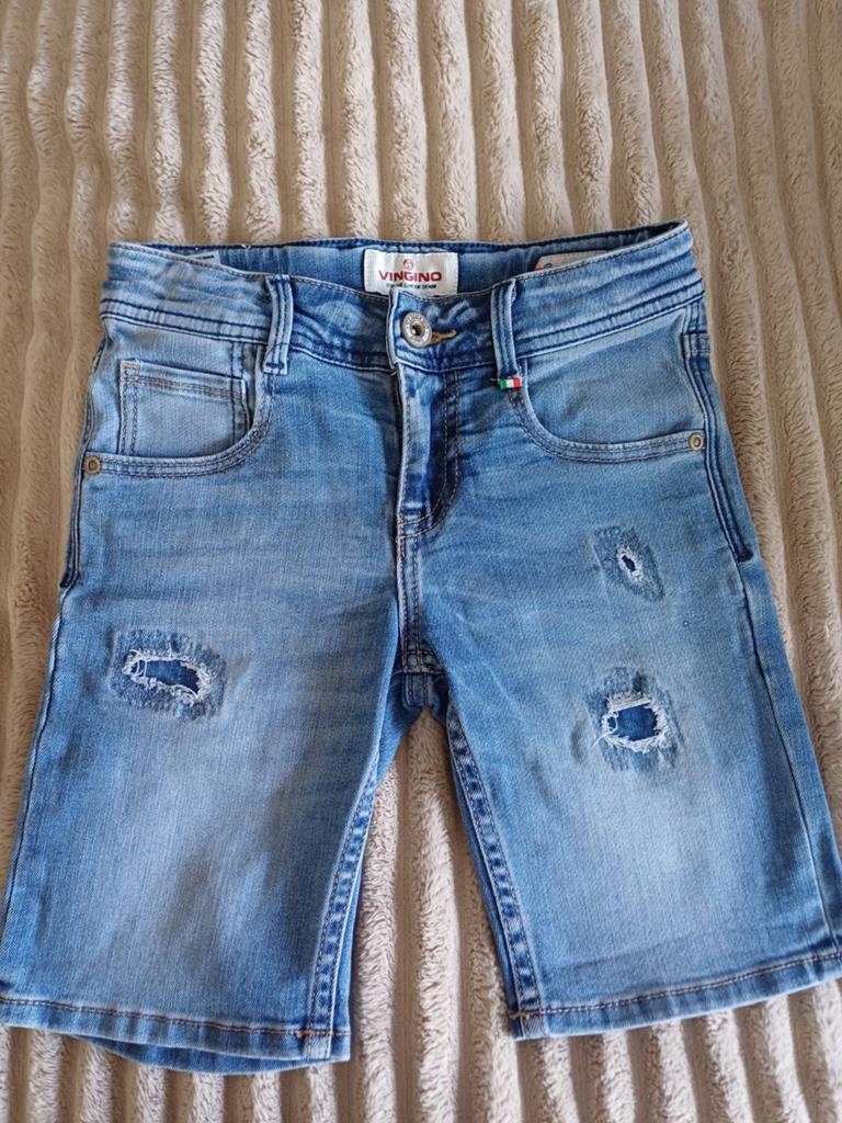 Vingino spijker korte broek maat 122, Kinderen en Baby's, Kinderkleding | Maat 122, Broek, Ophalen of Verzenden, Zo goed als nieuw