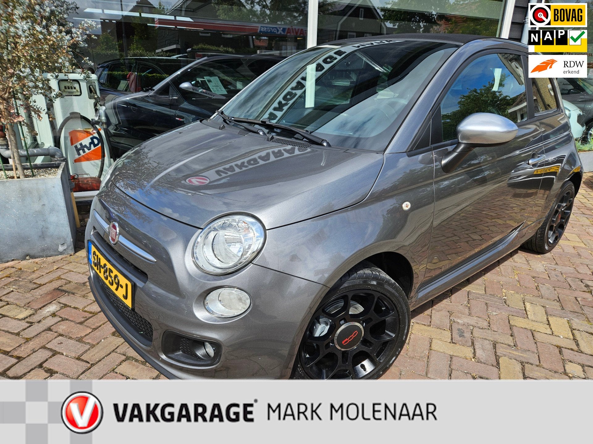 Fiat 500 C 1.2 Sport,cabriodak,sportinterieur,bluetooth, Voorwielaandrijving, Gebruikt, 4 cilinders, Cabriolet