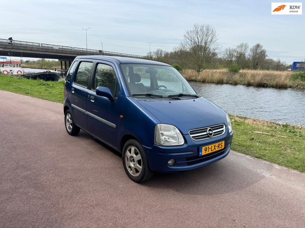 Opel Agila 1.2-16V Elegance, Voorwielaandrijving, Blauw, Origineel Nederlands, Bedrijf