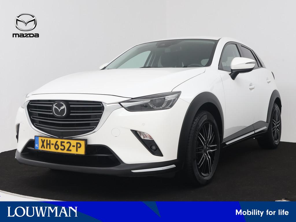 Mazda CX-3 2.0 SkyActiv-G 120 GT-M | Trekhaak | BOSE | Leder, Auto's, Wit, Handgeschakeld, SUV of Terreinwagen, 16 km/l