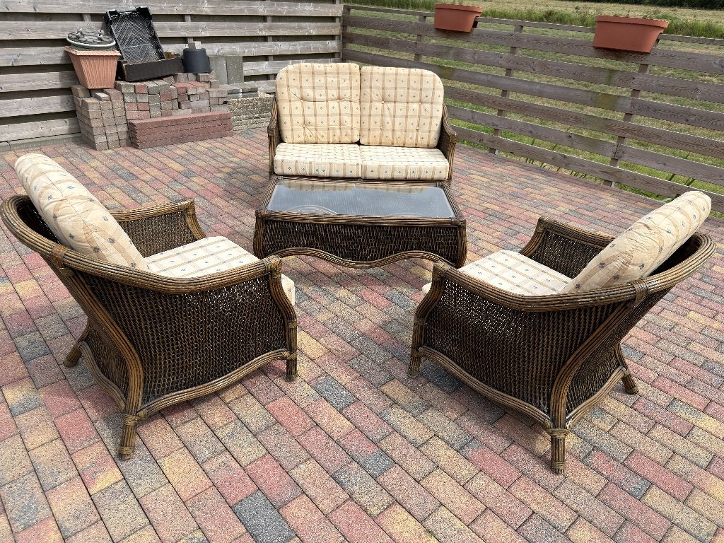 Zeer mooi manou terras/tuinset, Ophalen, Gebruikt, Tuinset, Overige materialen