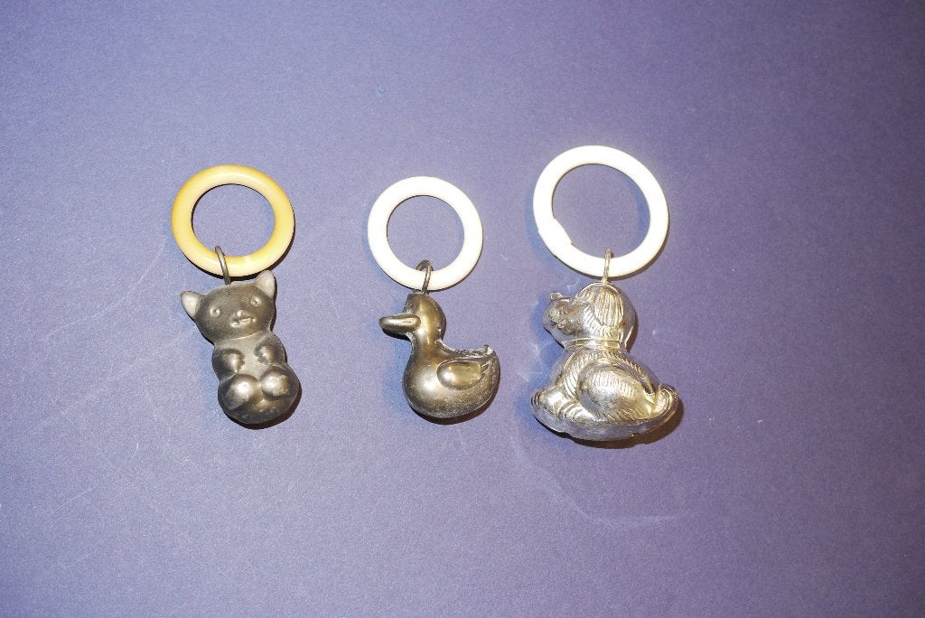 rammelaar bijtring antiek zilver ? verzilverd ? nikkel?, Ophalen of Verzenden, Zilver
