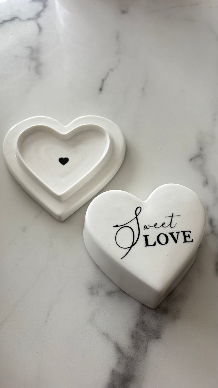 Riviera maison Hartvormig schaaltje 'Sweet Love' -, Nieuw, Ophalen of Verzenden, Modern, Wit