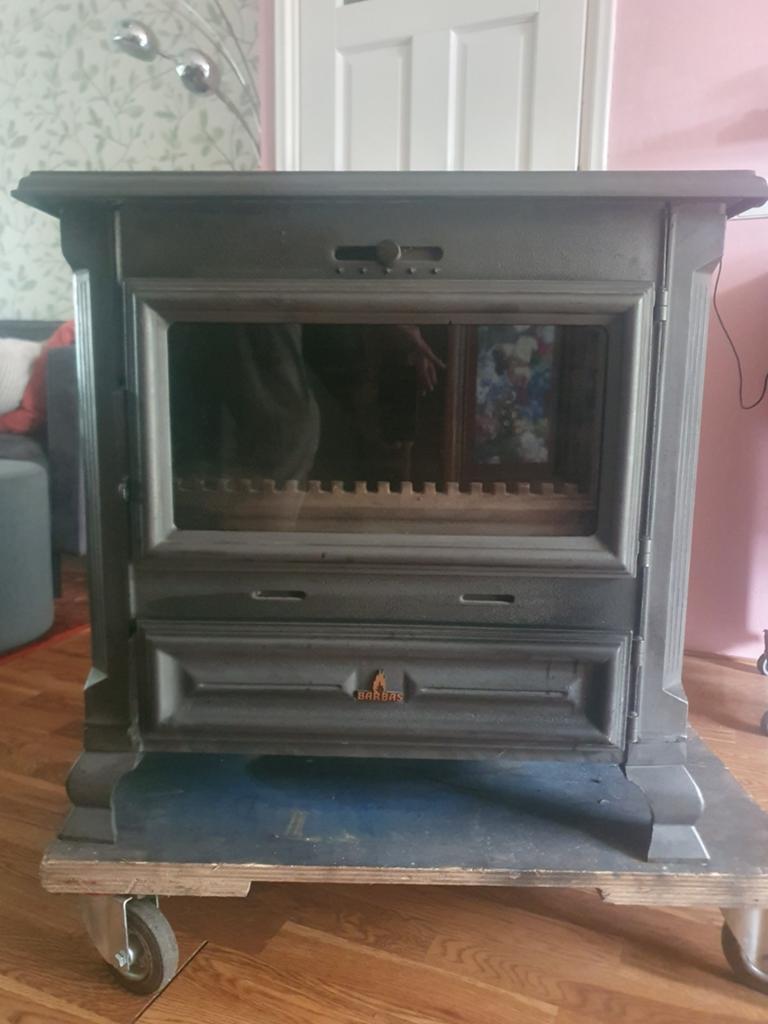 Barbas houtkachel met cleanburn en schudrooster (fam.jotul,), Huis en Inrichting, Kachels, Ophalen, Gebruikt, Houtkachel, Vrijstaand