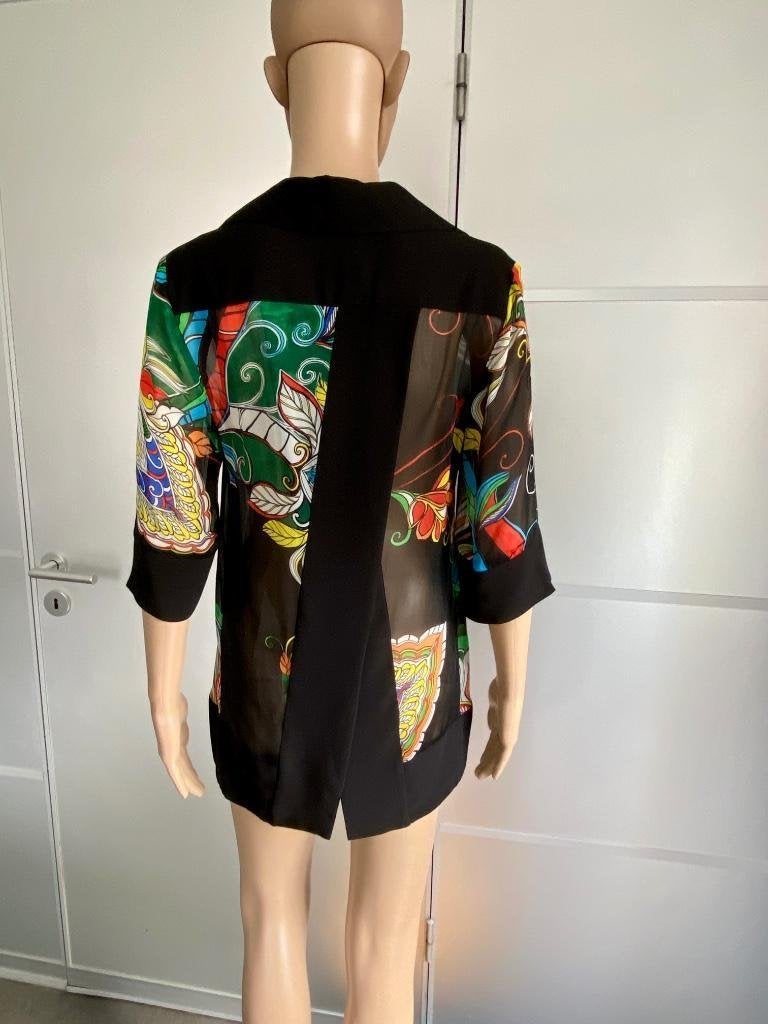 i454 Nieuw: Ecla maat S/M=36/38/40 designer tuniek blouse, Maat 38/40 (M), Zwart, Ecla, Nieuw