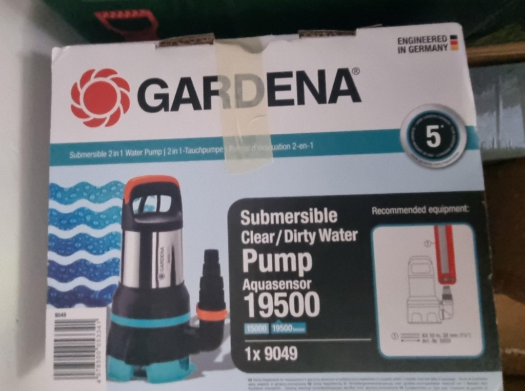 Gardena schoon- en vuilwaterpomp aquasensor 19500, Tuin en Terras, Ophalen of Verzenden, Zo goed als nieuw, Elektrisch, Dompelpomp