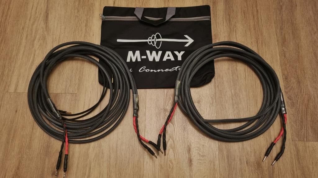M-WAY 3DW Gold speakerkabel 2x3m, Ophalen of Verzenden, Zo goed als nieuw
