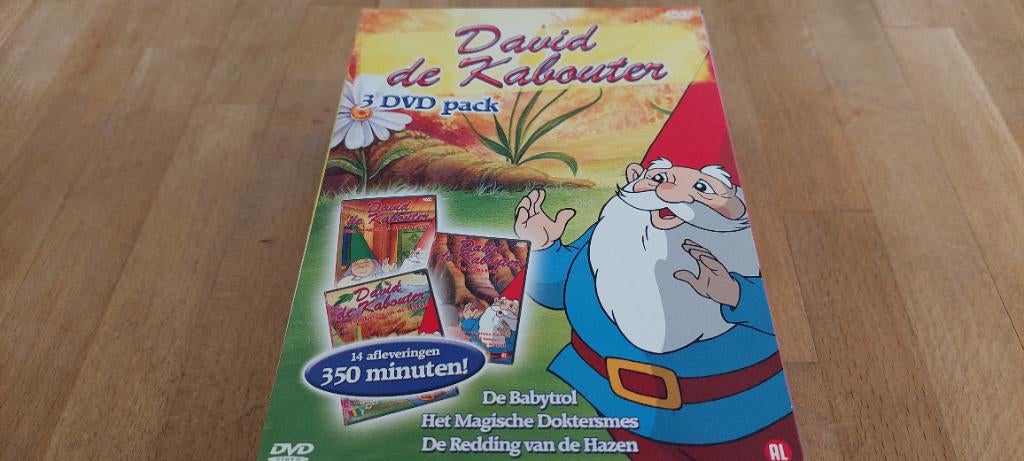 14 afleveringen van david de kabouter op 3 dvds, Alle leeftijden, Boxset, Ophalen of Verzenden, Zo goed als nieuw