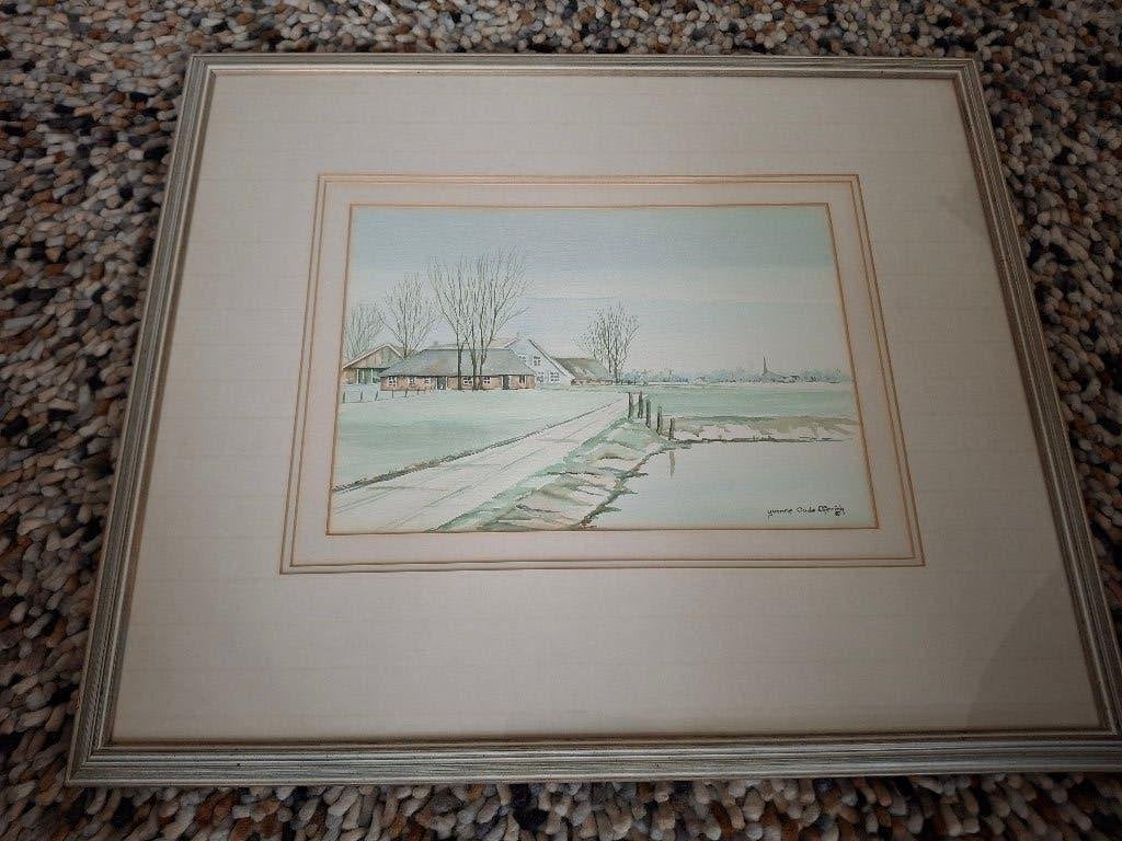 Landschaps aquarel - Yvonne Oude Elferink, Ophalen