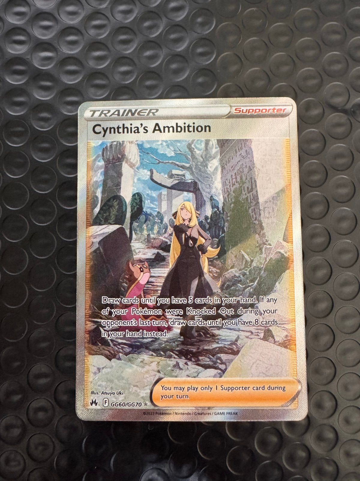 Cynthia's Ambition GG60 Pokémon Kaart, Hobby en Vrije tijd, Verzamelkaartspellen | Pokémon, Nieuw, Losse kaart, Ophalen of Verzenden