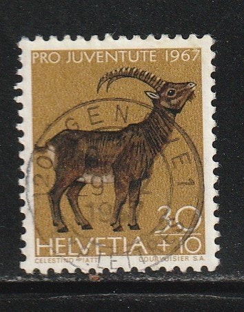 Zwitserland 1967 - Pro Juventute - Dieren, Ophalen, Gestempeld