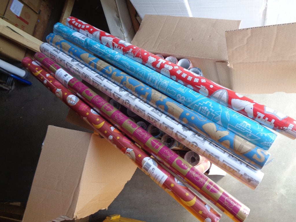 PARTIJ SINTERKLAAS INPAKPAPIER 200X70CM, Diversen, Sinterklaas, Ophalen, ., Nieuw, .