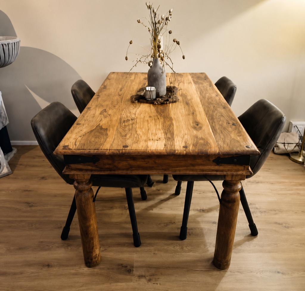 Amerikaanse grenen eettafel tafel 160x90x80 lxbxh, Ophalen, Rechthoekig, 50 tot 100 cm