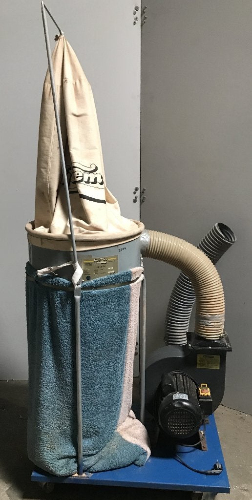 Houtmot afzuiger, Huvema, HU2 DC, 230 volt, verrijdbaar, Doe-het-zelf en Verbouw, Ventilatie en Afzuiging, Ophalen, Gebruikt, Afzuiger