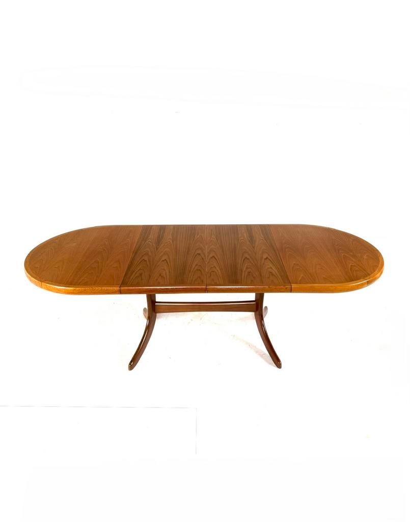 Vintage verlengbare Deense teakhouten eettafel ‘60
