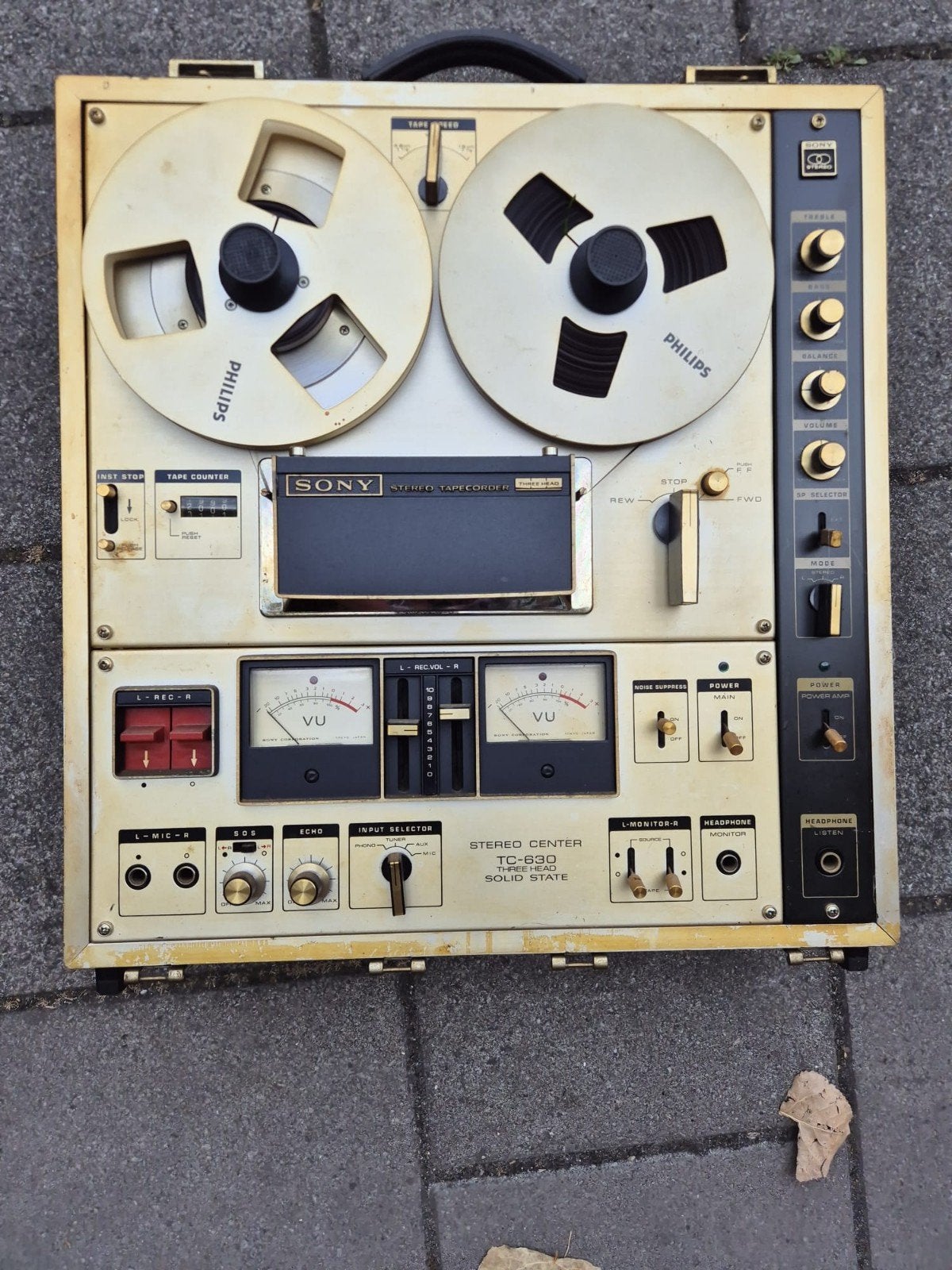 Vintage Sony TC-630 Stereo Bandrecorder met Banden, Ophalen of Verzenden, Bandrecorder, Met banden