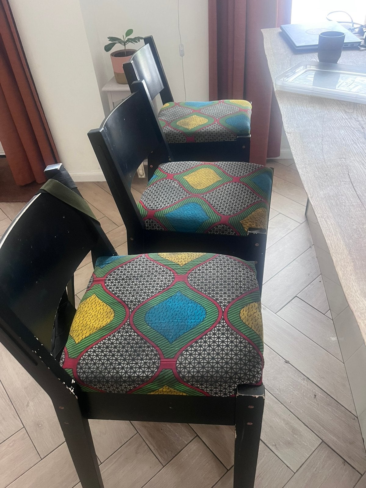 3 barstoelen Ikea, Huis en Inrichting, Ophalen, Gebruikt, 60 tot 90 cm, 3 krukken