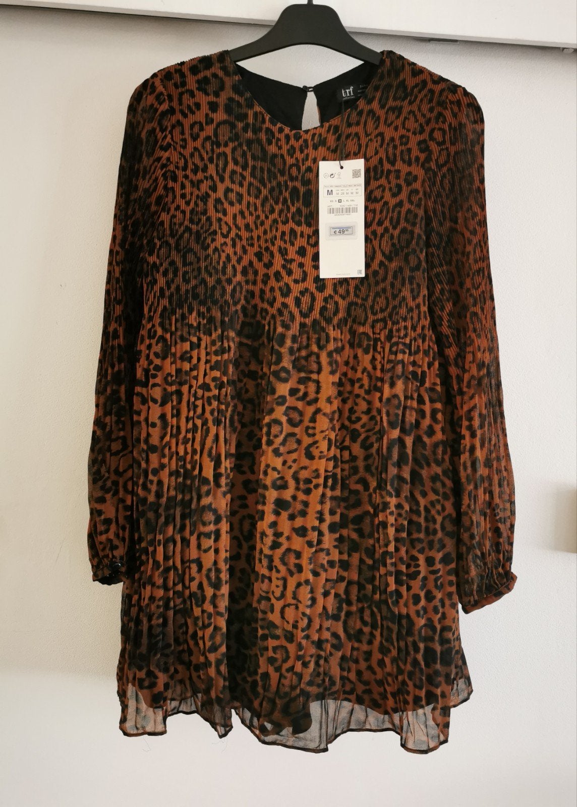 ZARA geplisseerde jurk-jumpsuit mt. M, Kleding | Dames, Jumpsuits, Maat 38/40 (M), Bruin, Verzenden, Zara