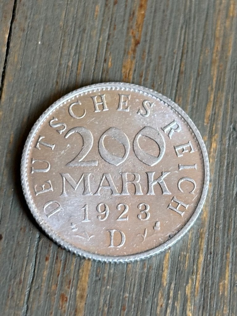 200 Mark 1923, Ophalen of Verzenden, Duitsland, Losse munt
